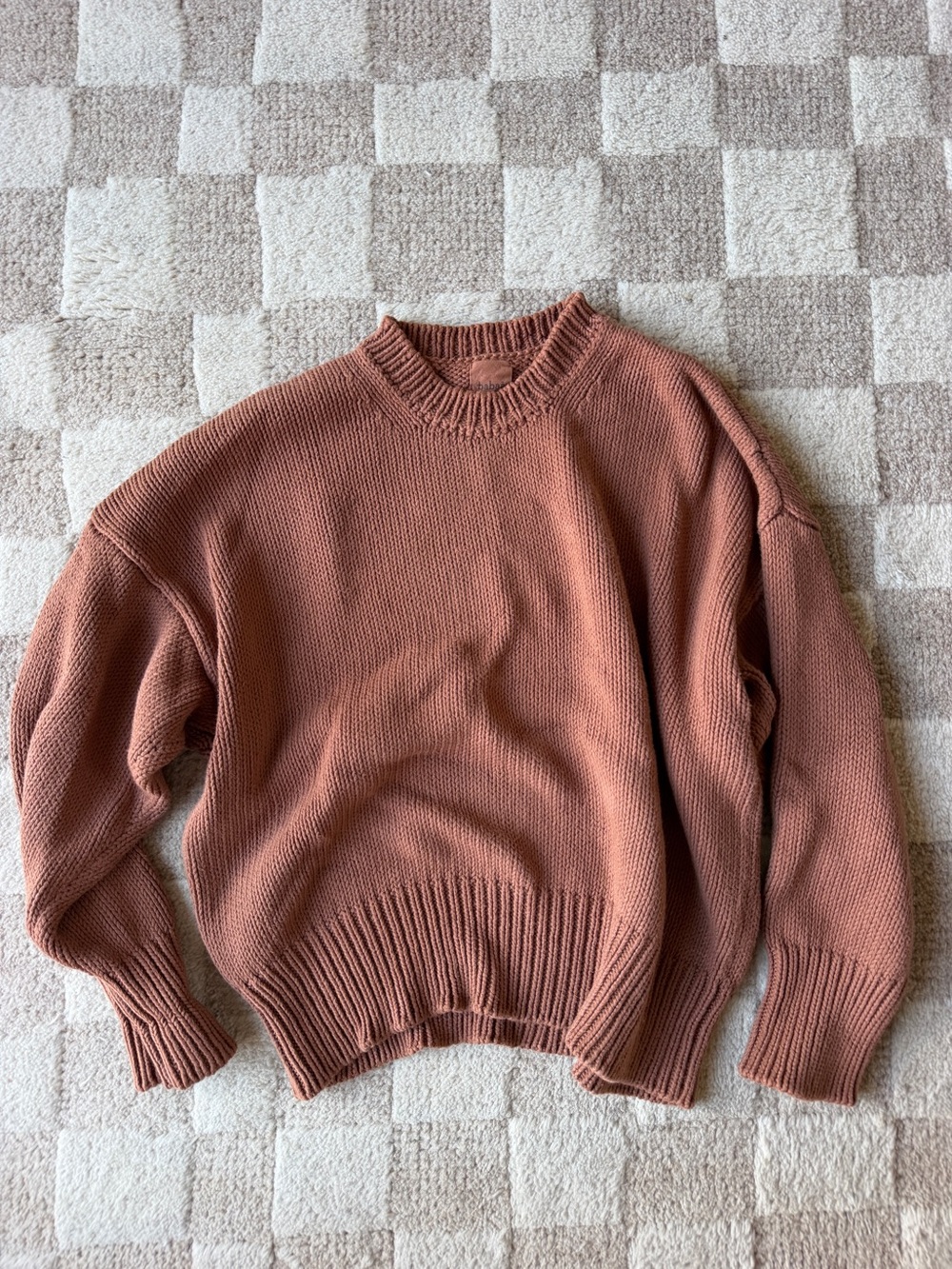 Babaa Rust Crewneck Women's Sweater - Soft Knit Pullover